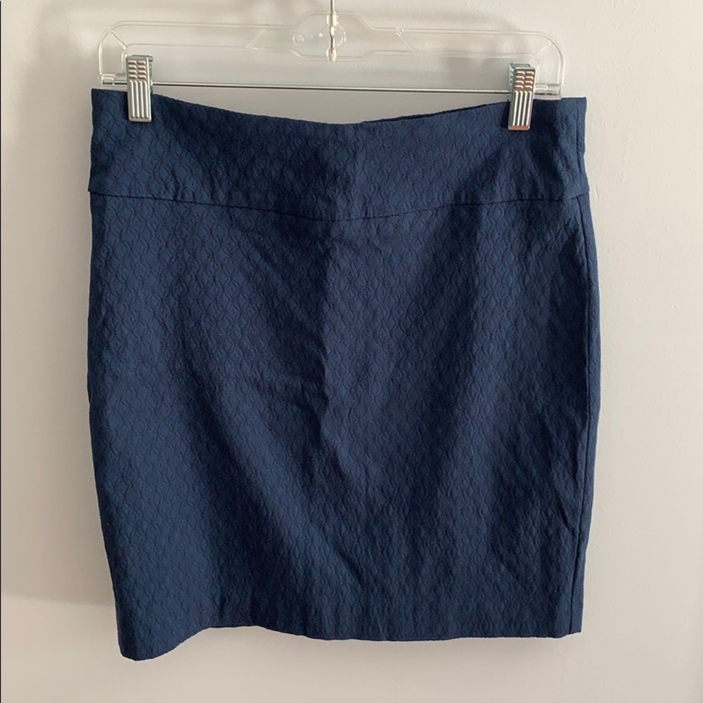 Navy blue pencil skirt